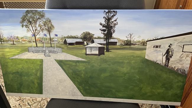 A painting of the proposed memorial by the Wondai RSL.