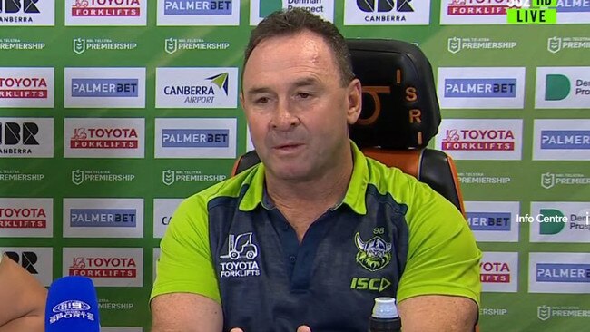 Ricky Stuart has slammed questions over resting Croker. Photo: Fox Sports