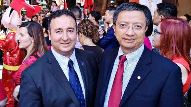 Labor MP Shaoquett Moselmane and his part-time staffer John Zhang.