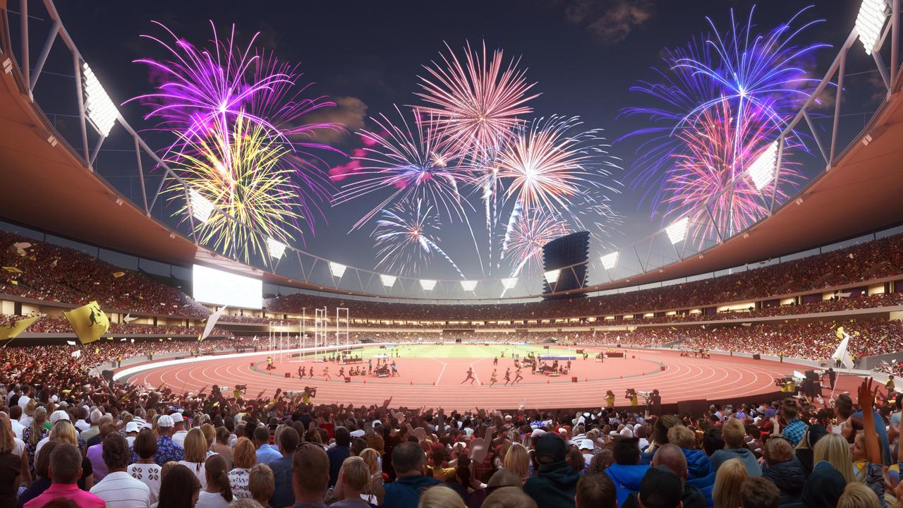 Supplied artist impression of the proposed Gabba redevelopment if Brisbane won the rights to the 2032 Summer Olympic Games