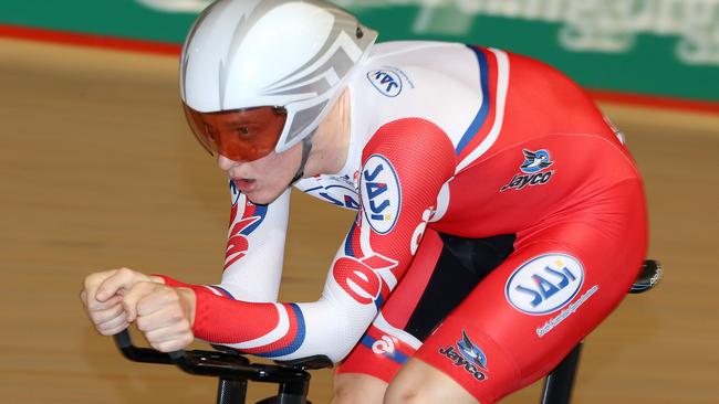 Oceania Track Cycling championships at the Adelaide Super-Drome. Callum Scotson who came second in the Men 4000 metre Individual Pursuit. Photo Sarah Reed.