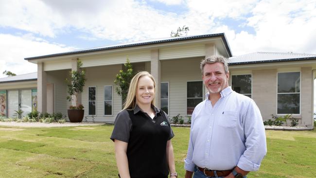 QM has seen a significant increase in interest from first home buyers at its Elwood Rise and Springbrook communities in the D'Aguilar region, which is just 20 minutes from Caboolture. Pictured is Tracy-Lee Hunter and Murray Griffith, sales managers for DJ Roberts Homes.