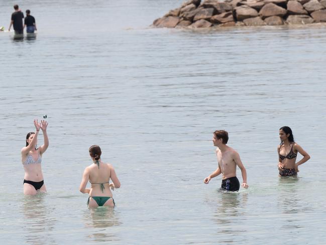 Students arrive for Schoolies at the Rye Fore shore. Picture: Tony Gough