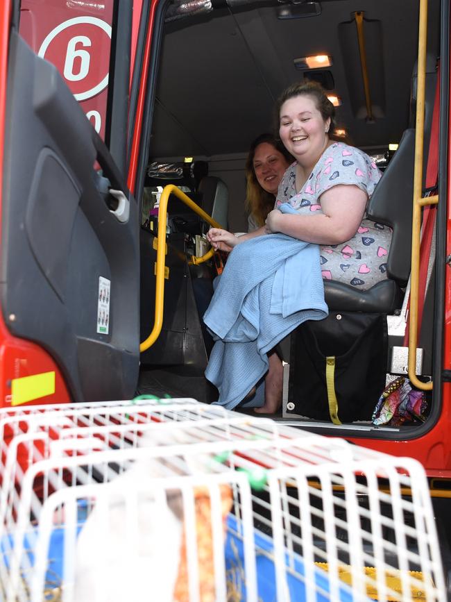 Firefighters rescued the pet rabbit from the burning apartment. Picture: Nicole Garmston