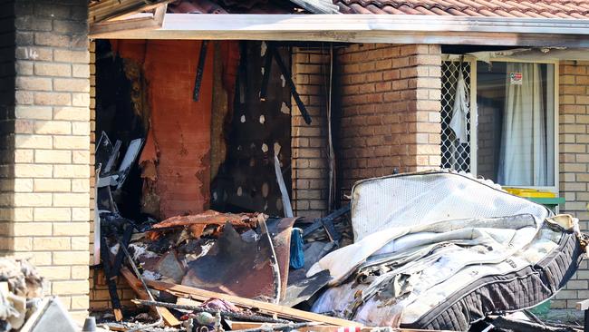 The blaze tore through the home. Picture: NewsWire/Tertius Pickard