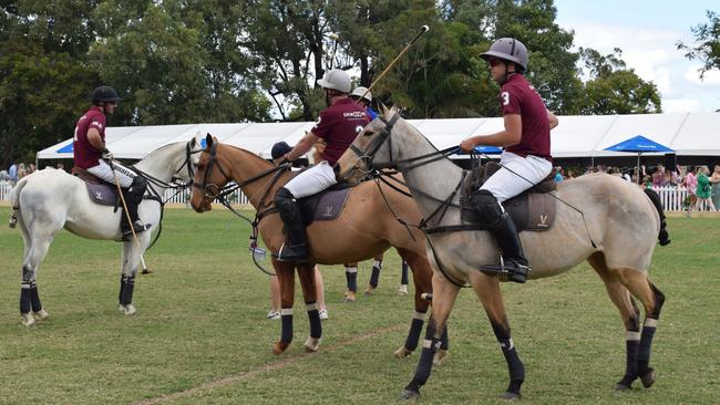 Polo players at the Rockhampton Jaguar Land Rover Pop-Up Polo on June 3, 2023. Picture: Aden Stokes
