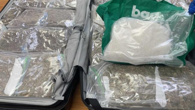 Police located 54kg of cannabis and 1kg of suspected methylamphetamine in a Townsville drug bust.