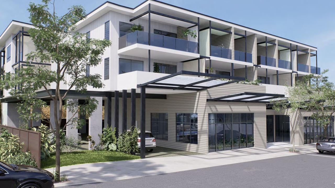 Brisbane investment firm 360Collective has lodged plans for a three-storey commercial and housing development on Erin Street in Wilsonton. Renders by Raunik Design Group.