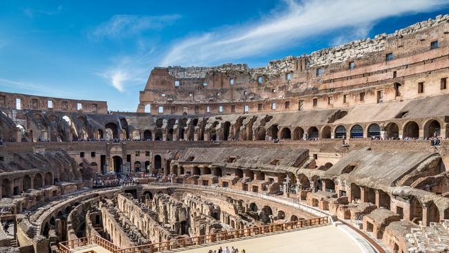 The interior of Rome’s ancient Colosseum. Picture: Istock