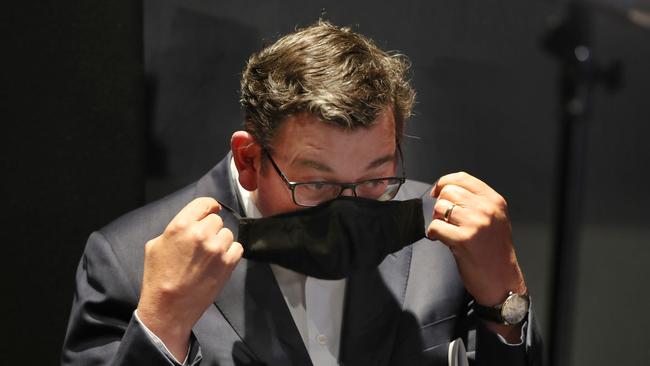 Victorian Premier Daniel Andrews is held up as an incompetent fool, a crazed ideological warrior with no sense of “reality”. Picture: NCA NewsWire/ David Crosling