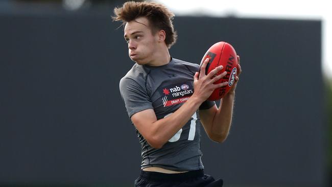 Matthew Allison in action during the pre-draft training session.