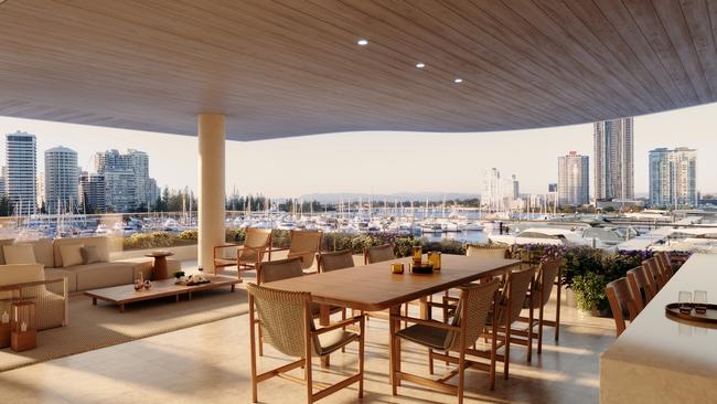 Artist impression of unit interiors of the Mantaray development being built by Gordon Corp on The Spit. Picture: Supplied