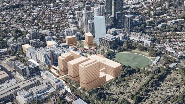 A photo of new buildings proposed as part of the masterplan.