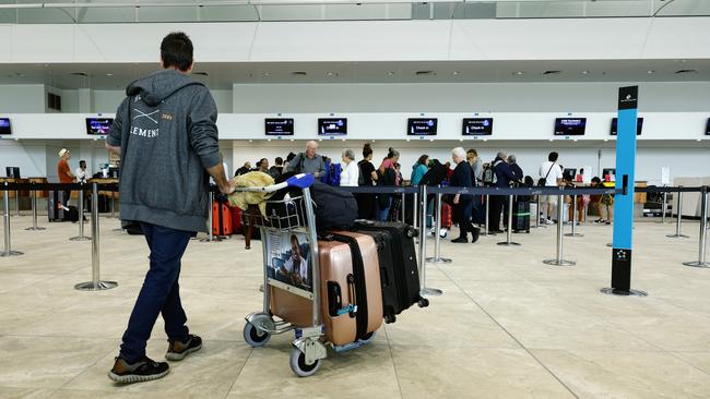 The federal government is having limited success in getting foreigners who have completed their studies to head for the departures hall. Picture: Brendan Radke