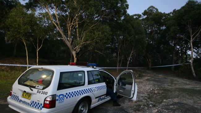 Police near the scene where body of murdered man Rajnesh Singh was found.