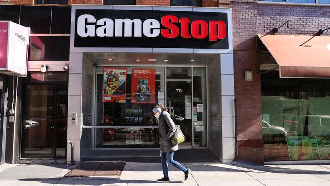 Stocks popular with retail traders such as GameStop have recently been among the most traded. Picture: AFP