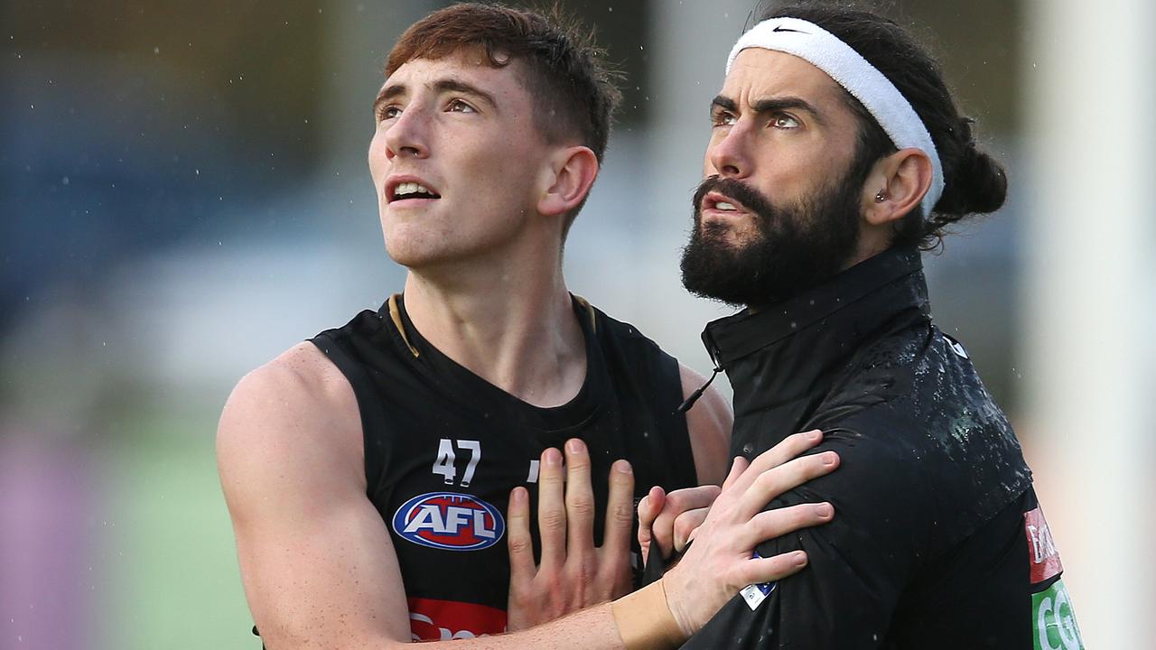 Irishman Mark Keane has had some strong grouding working with premier ruckman Brodie Grundy. Picture: Michael Klein