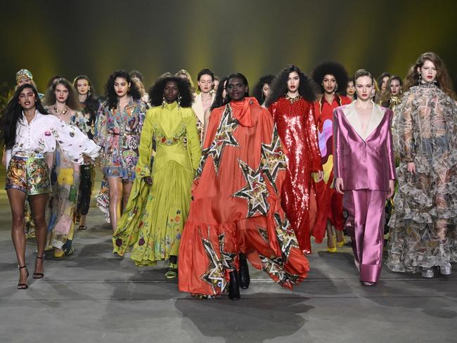 SYDNEY, AUSTRALIA - MAY 15: Models walk the runway during the ALEMAIS - Presented by Porsche show during Afterpay Australian Fashion Week 2023 at Carriageworks on May 15, 2023 in Sydney, Australia. (Photo by Stefan Gosatti/Getty Images for AAFW)