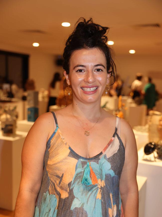 Parthenie lalas at the SWELL Art Prize at Broadbeach Community Space for Gold Coast at Large. Picture, Portia Large.