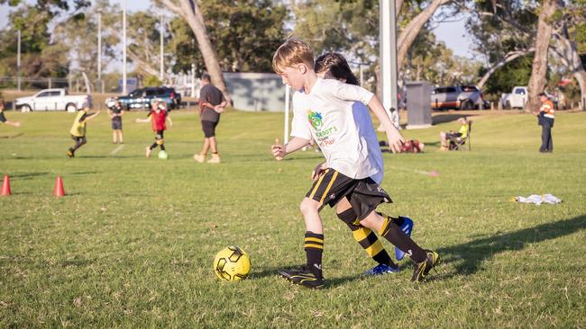 Football Australia's Community Team hosted a Coles MiniRoos program at the Mindil Aces Football Club for Under 6 -Under 11 teams to celebrate football and inclusivity. Picture: Daniel Abrantes / Football Australia