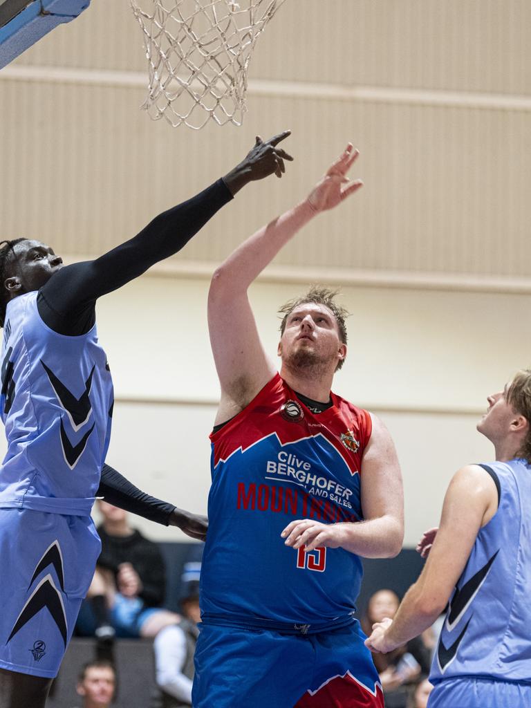 Seth Ham for Toowoomba Mountaineers against Northside Wizards in QSL Division 1 Men round 2 basketball at Clive Berghofer Arena, St Mary's College, Sunday, April 21, 2024. Picture: Kevin Farmer