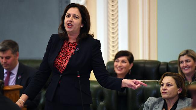 Queensland Premier Annastacia Palaszczuk and her Deputy Premier Jackie Trad. Picture: AAP Image/Dan Peled