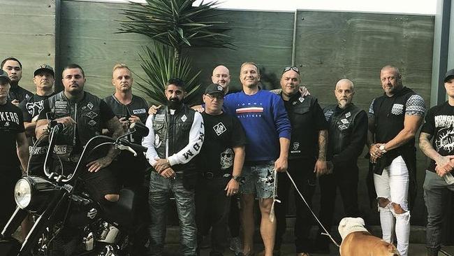 Members of the Mongols outlaw motorcycle gang.