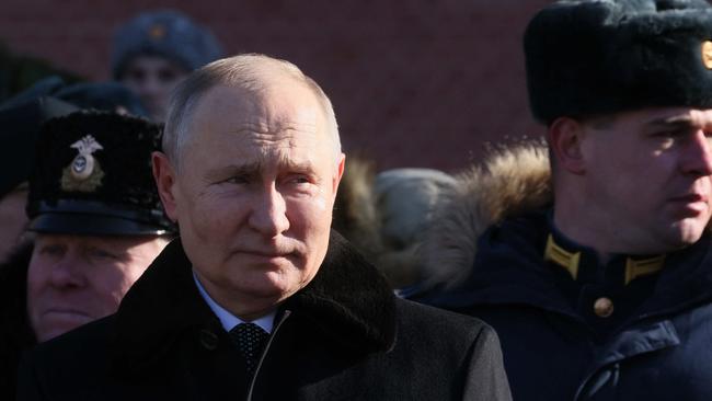 Russian President Vladimir Putin says the West’s support of Ukraine is all about “breaking up” Russia. Picture: AFP