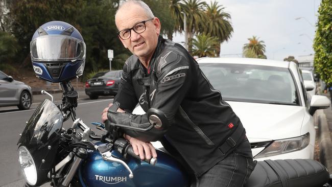 Ian Royall rode from Essendon to Southbank in just 23 minutes. Picture: David Crosling