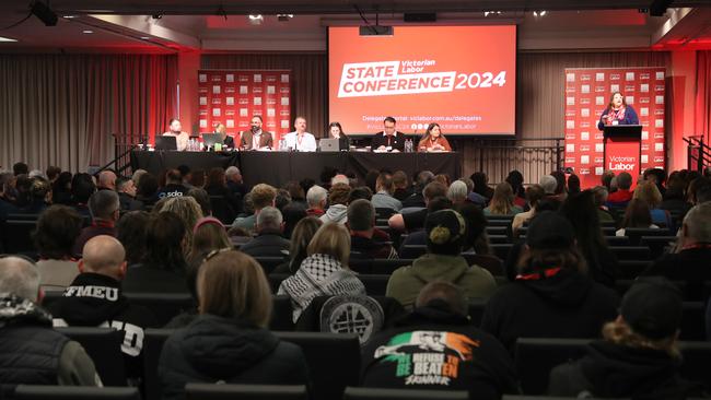 The Victorian Labor Party conference at Moonee Valley Racecourse. Saturday, May 18. 2024. Picture: David Crosling