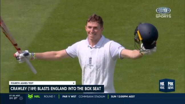 Crawley century sees England take charge