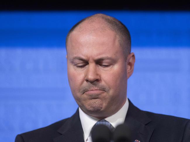 CANBERRA, AUSTRALIA-NCA NewsWire Photos 7 OCTOBER 2020: Treasurer Josh Frydenberg during his Post Budget address at the National Press Club in Canberra.Picture: NCA NewsWire / Gary Ramage