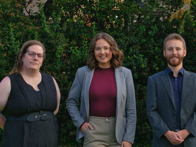 The Greens have announced candidates for the 2024 Geelong council elections, with Maddie Slater (Corio ward), Emilie Flynn (Kardinia) and Joey Nicita (Hamlyn Heights) confirmed. Picture: Supplied.