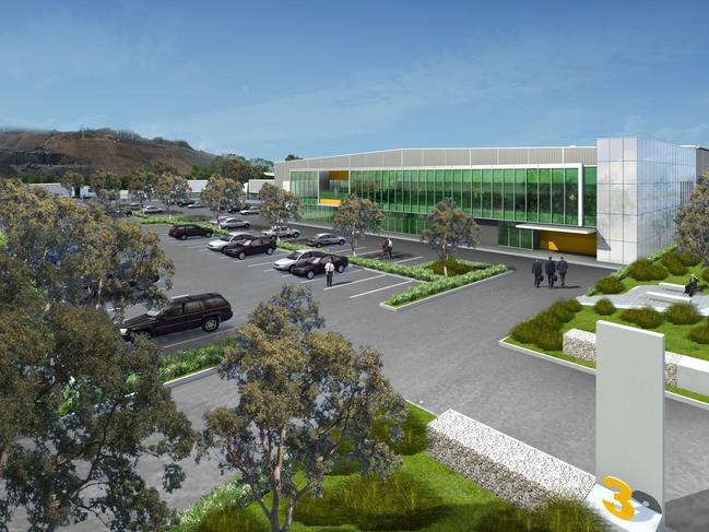 Artists impression of the Dexus property Group's proposed $420 million industrial project at Greystanes in western Sydney.