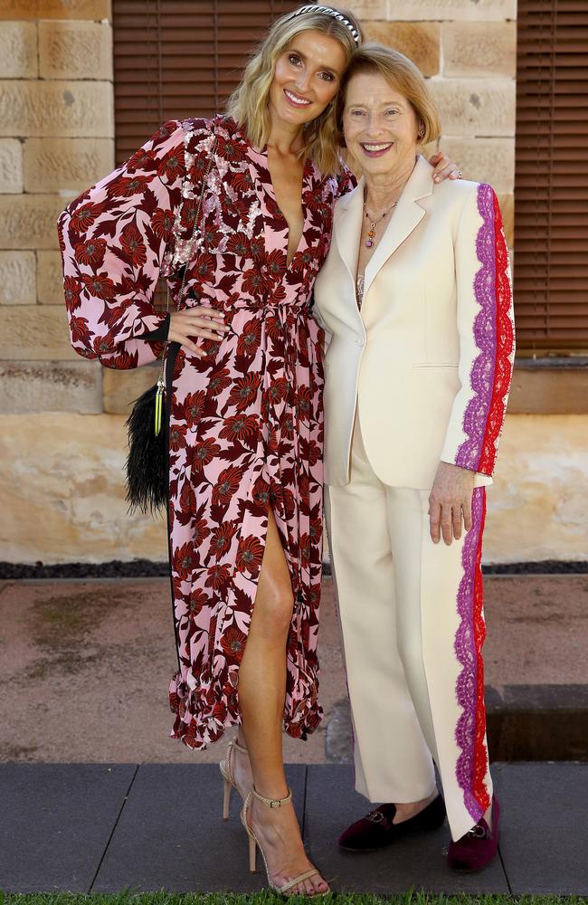 Kate Waterhouse poses with mum Gai at the launch event in Sydney. Picture: Toby Zerna