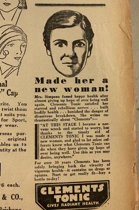 An ad for Clements Tonic. Gold Coast Bulletin advertising, 1930,