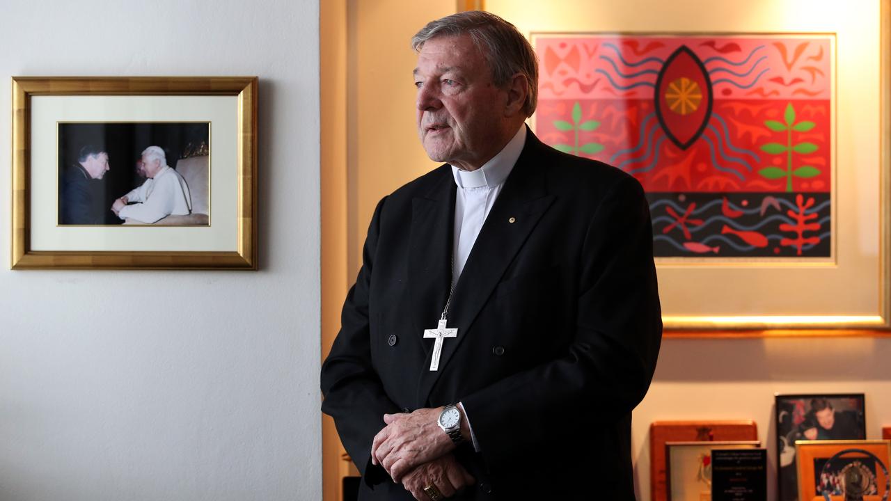 Cardinal Pell in his offices following the resignation of Pope Benedict XVI in 2013.