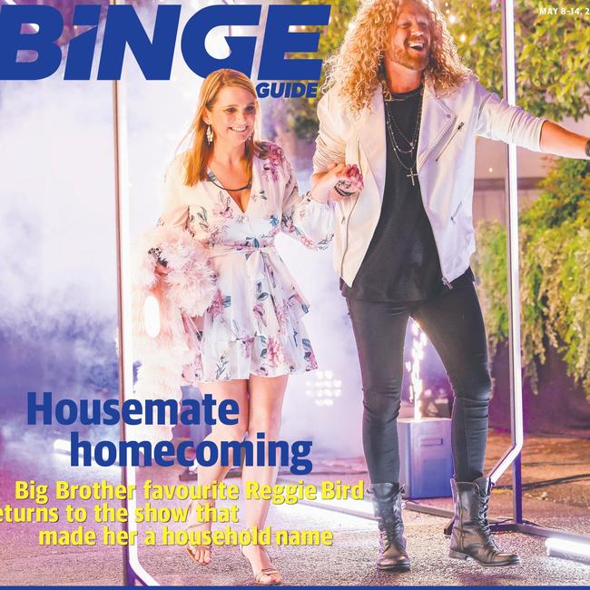 Reggie Bird stars on the cover of this Sunday’s <i>The Binge Guide</i>. Picture: Seven Network.