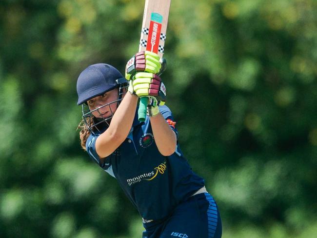 Manly’s Eve Burke starred with bat and ball. Supplied: Manly Warringah CC