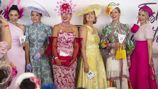 The finalists of Fashions on the Field at Weetwood race day at Clifford Park, Saturday, September 28, 2024. Picture: Kevin Farmer