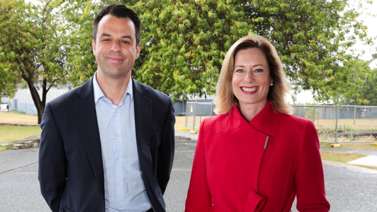 Josh Willie MLC, current Labor Member for Elwick, announcing that he will vacate his seat to run for Clark for a place in the House of Assembly at the next state election. Here with Rebecca White MP, Tasmanian Labor, opposition leader. Picture: Mireille Merlet