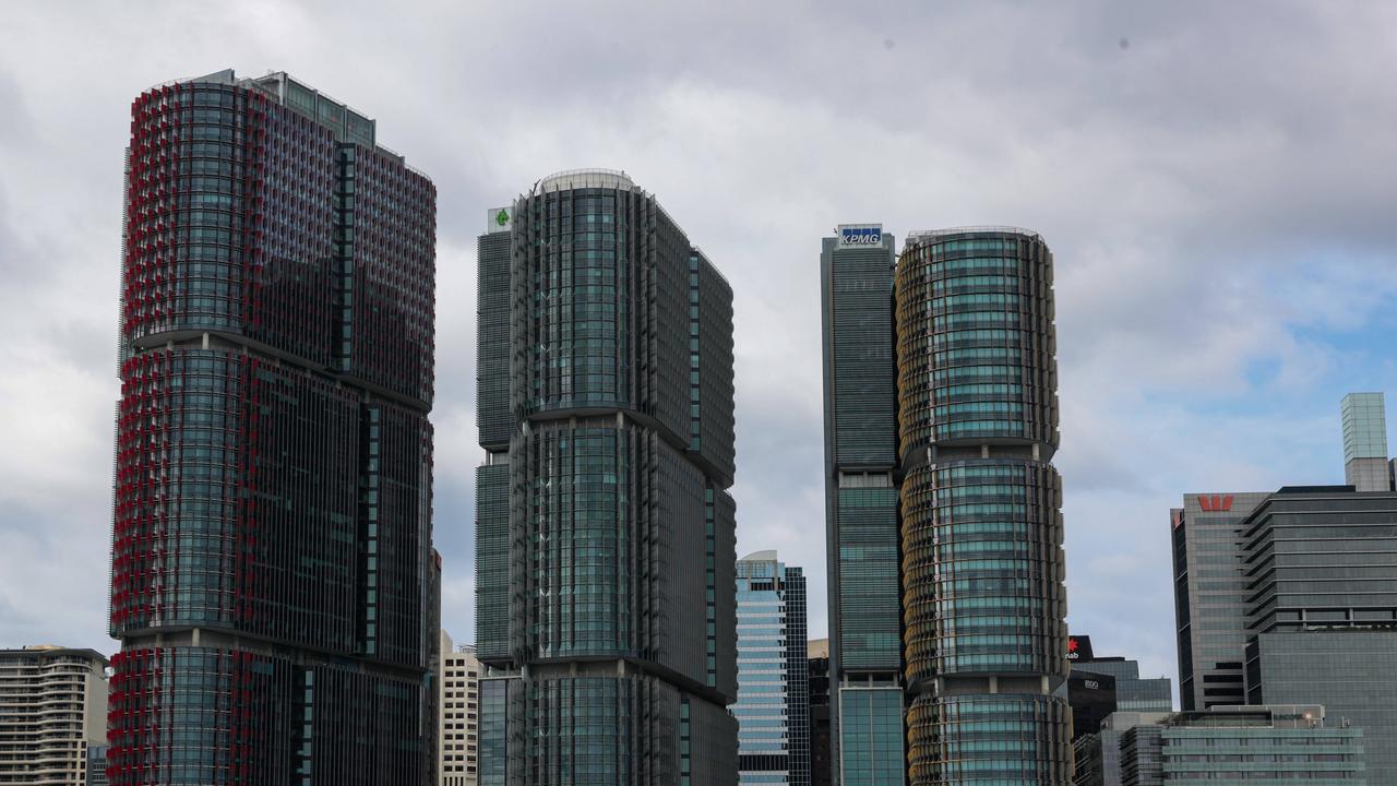 The offices of KPMG, Westpac and HSBC, at International Towers, at Barangaroo. Picture: Justin Lloyd.