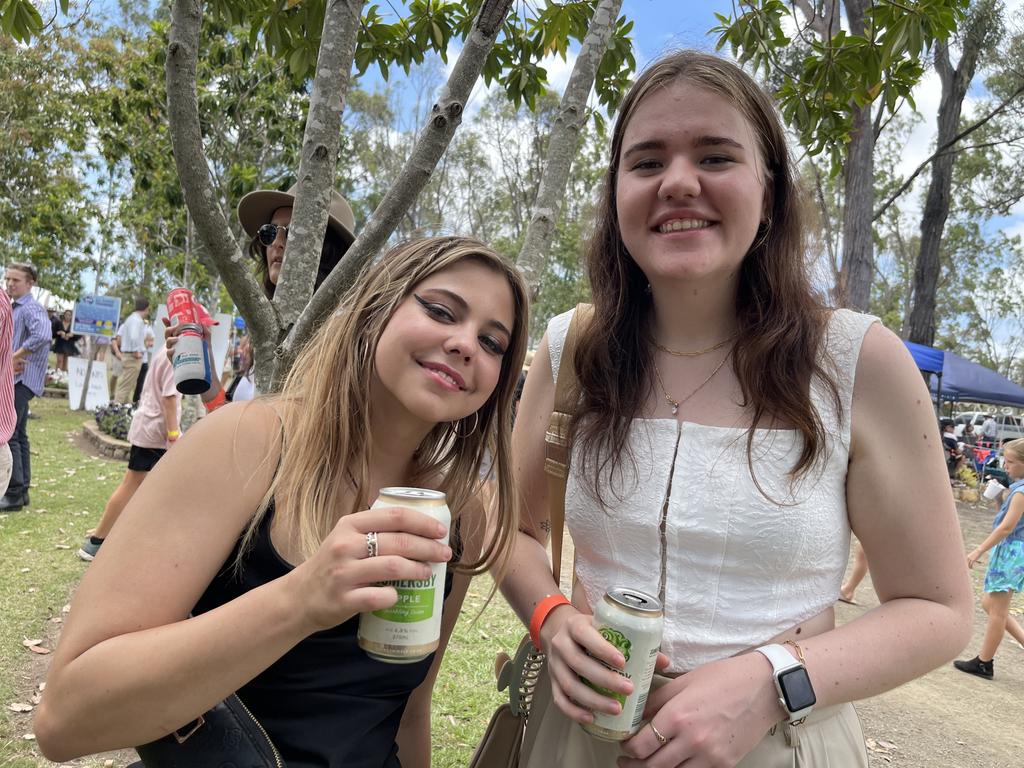 The girls having a ball at the races.