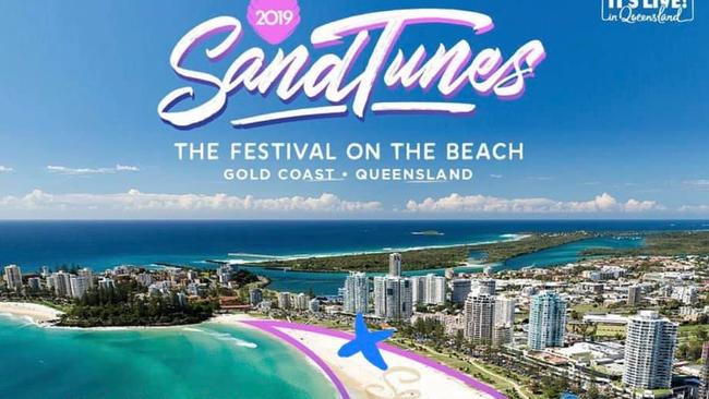 SandTunes promotion on the Gold Coast.