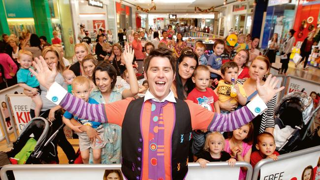 Jimmy Giggle gets mobbed at a shopping centre appearance in 2011.