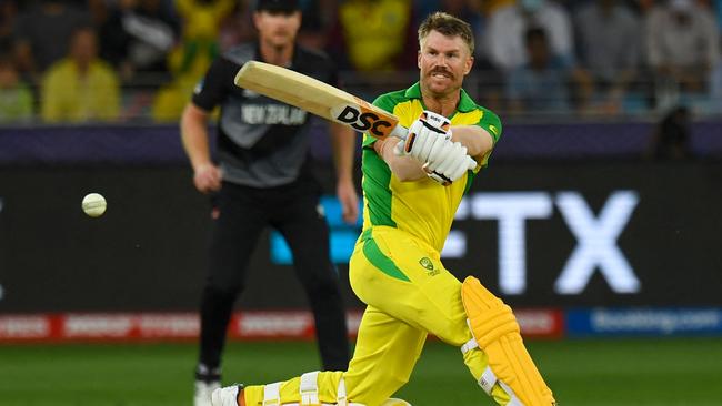 Australia's David Warner. (Photo by INDRANIL MUKHERJEE / AFP)