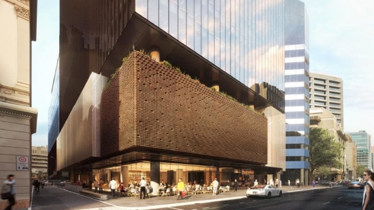 $72 million - An artist impression of the proposed $72 million office tower for Pirie St. The site of Planet nightclub.