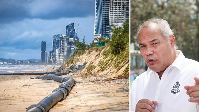 Gold Coast mayor Tom Tate has made a bizarre promise, as the restoration works begin on the region’s iconic beaches.