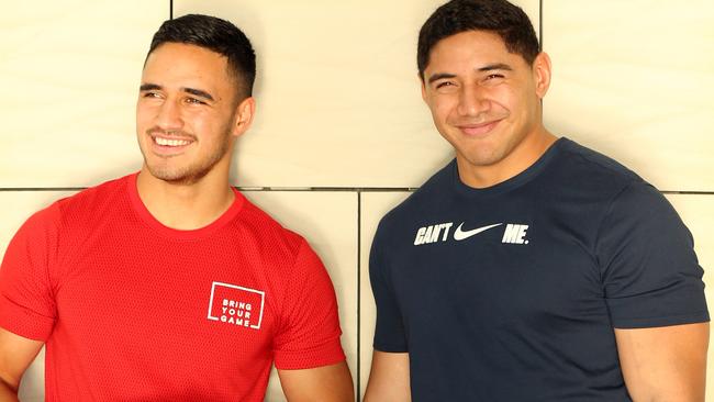 Valentine Holmes and Jason Taumalolo will be the last players to be able to trial for the NFL with NRL contracts. Pic Nathan Edwards