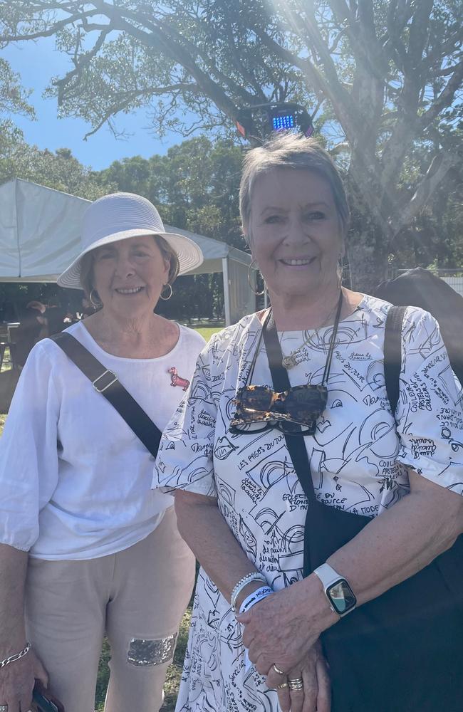 Jody McDonald and Jan Cogley at the Noosa Alive festival on Sunday July 30, 2023.